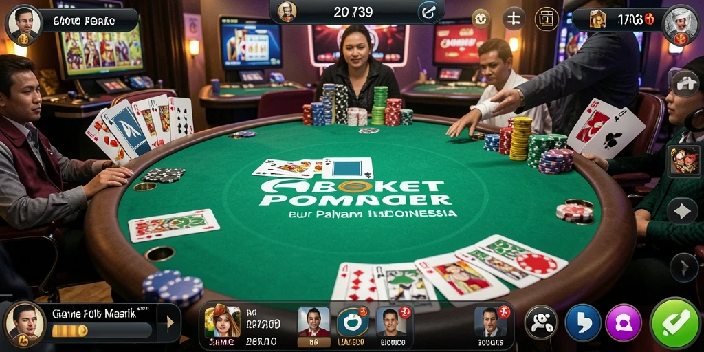 Tampilan gameplay Poker yang seru dan mendebarkan di 2739.