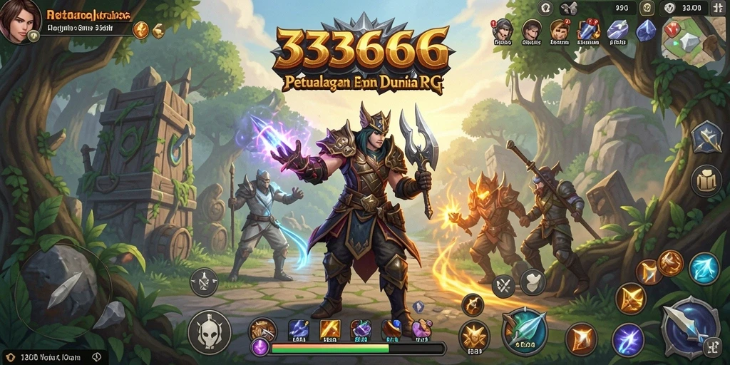 Tampilan gameplay RPG yang menarik dan penuh warna.