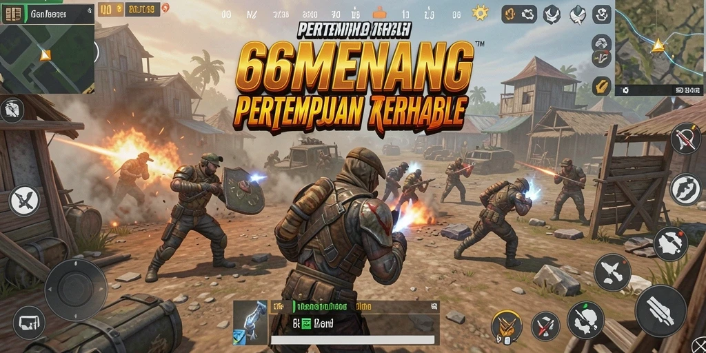 Tampilan gameplay seru dari 66MENANG dalam pertempuran Battle Royale.