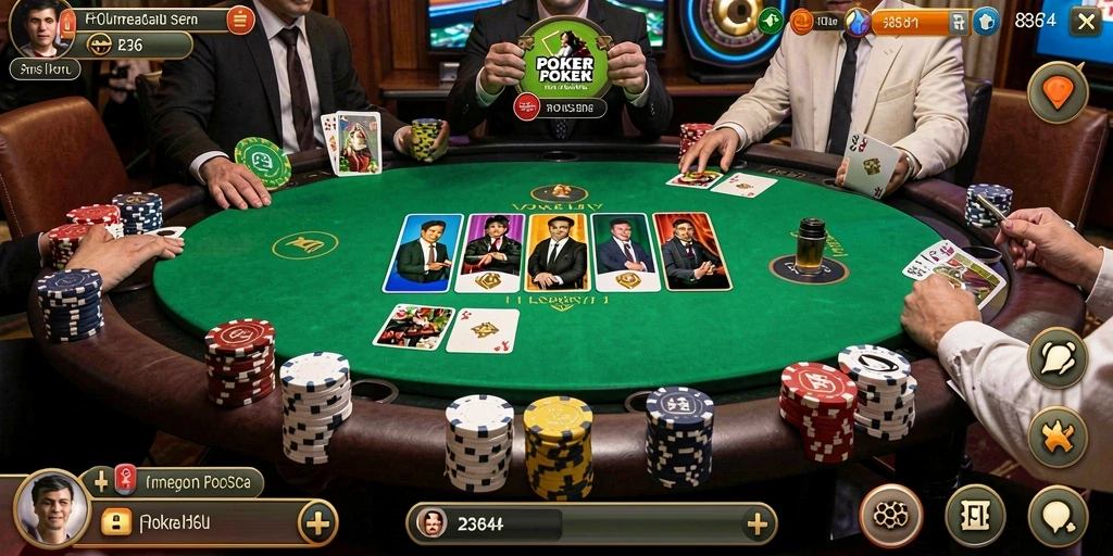 Tampilan gameplay Poker yang mendebarkan dari 8364.