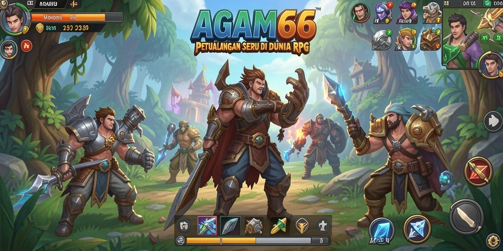 Screenshot utama AGAM66 menampilkan aksi seru dalam petualangan RPG.