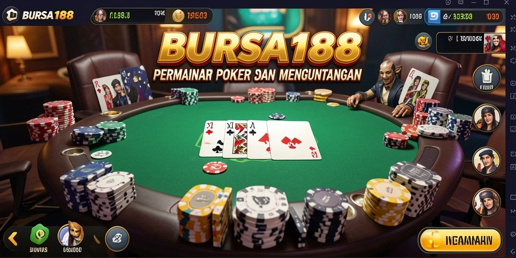 Tampilan gameplay menarik dari BURSA188 dengan variasi Poker yang beragam.