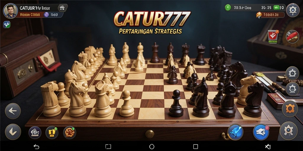 Tampilan seru dari gameplay CATUR777 yang mendorong strategi dan pertarungan.