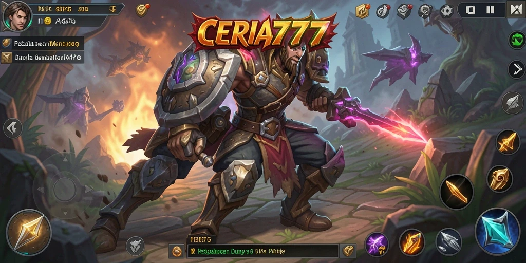 Screenshot CERIA777 menunjukkan aksi tempur seru dalam game ARPG.
