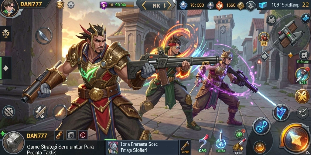 Tampilan menarik dari gameplay strategis dalam DAN777.