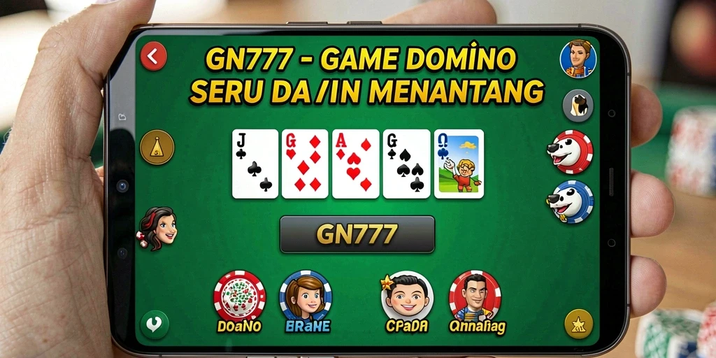 Tampilan gameplay Domino di GN777 yang mengasyikkan dan penuh aksi.