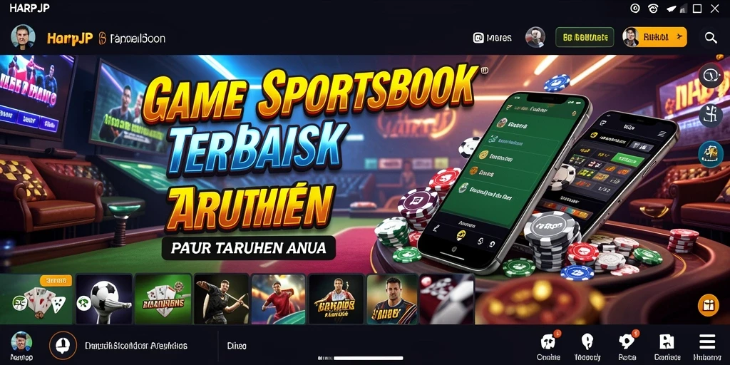 Tampilan gameplay menarik dalam aplikasi Sportsbook HARAPJP.