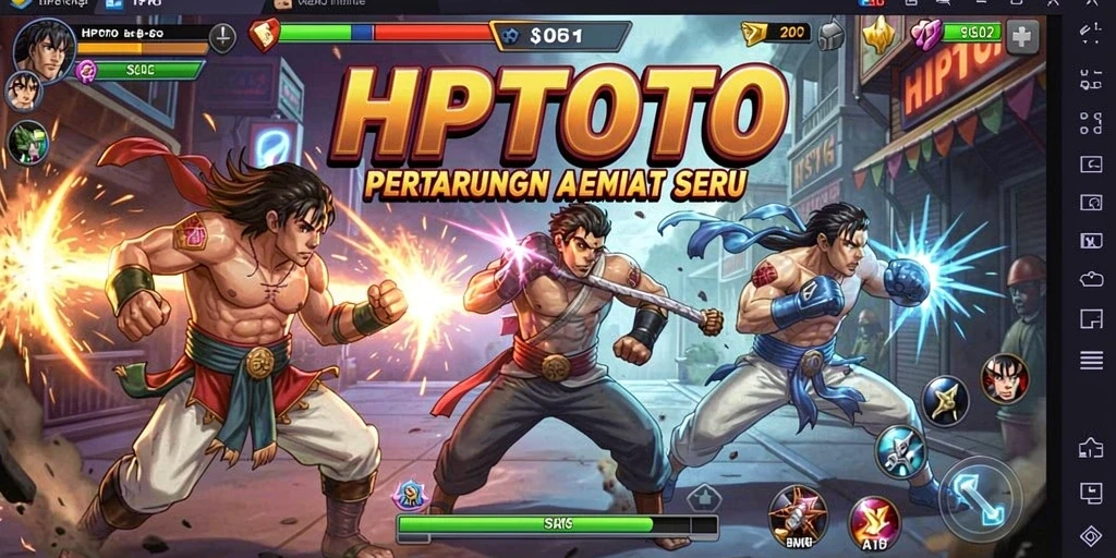 Tampilan gameplay HPTOTO menampilkan pertarungan seru dengan grafis menawan.