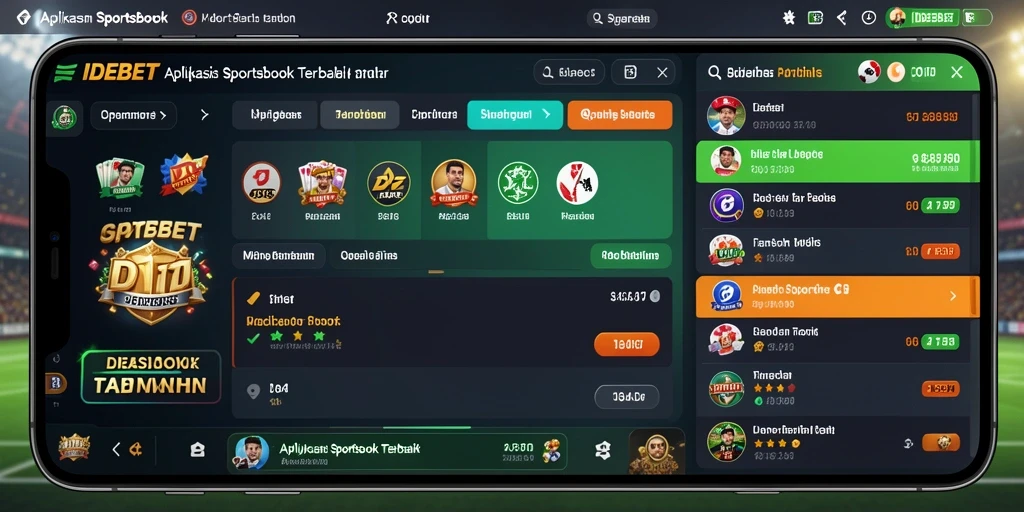 Tampilan gameplay seru dalam aplikasi Sportsbook IDEBET.