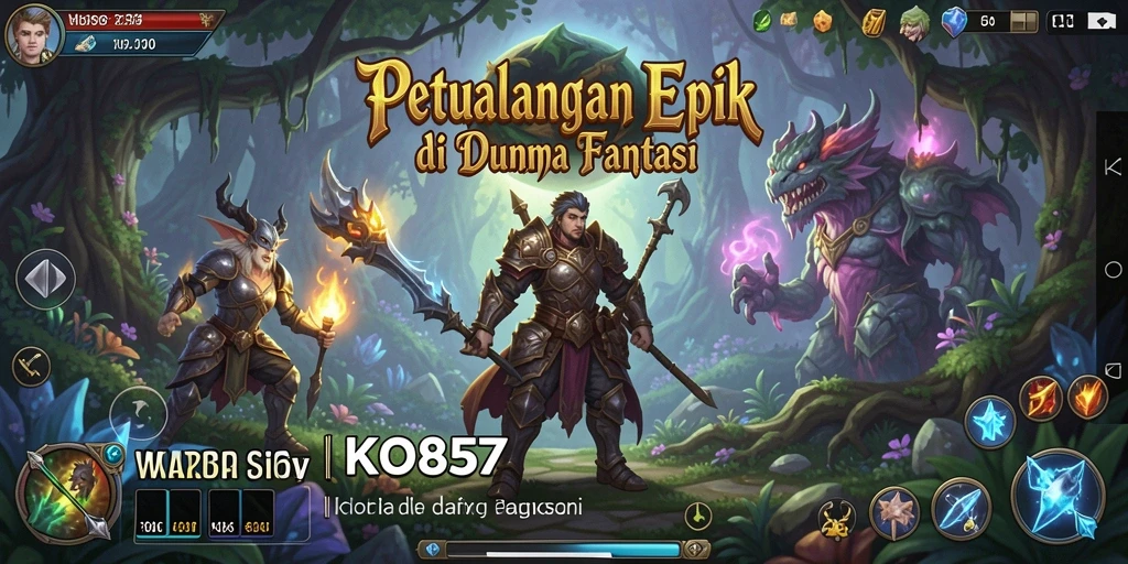 Tampilan gameplay RPG yang mendebarkan di KO857.