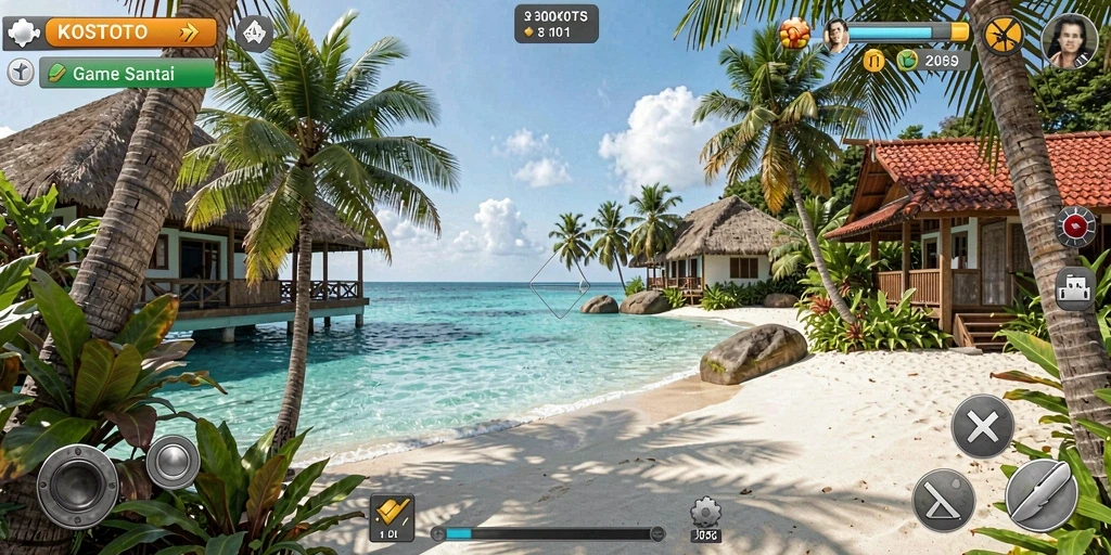 Tampilan gameplay <strong>KOSTOTO</strong> yang menarik dan ceria.