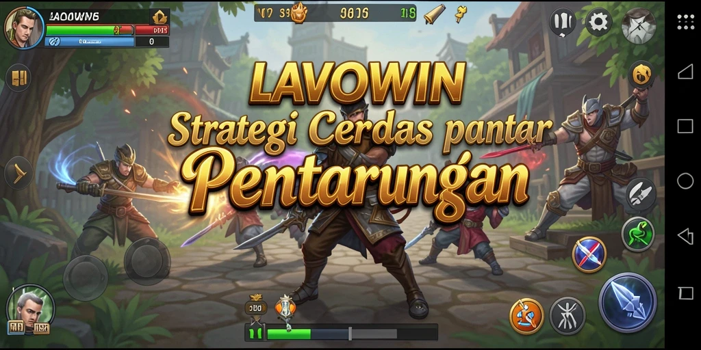 Tangkapan layar LAVOWIN menampilkan aksi gameplay strategi yang intens.