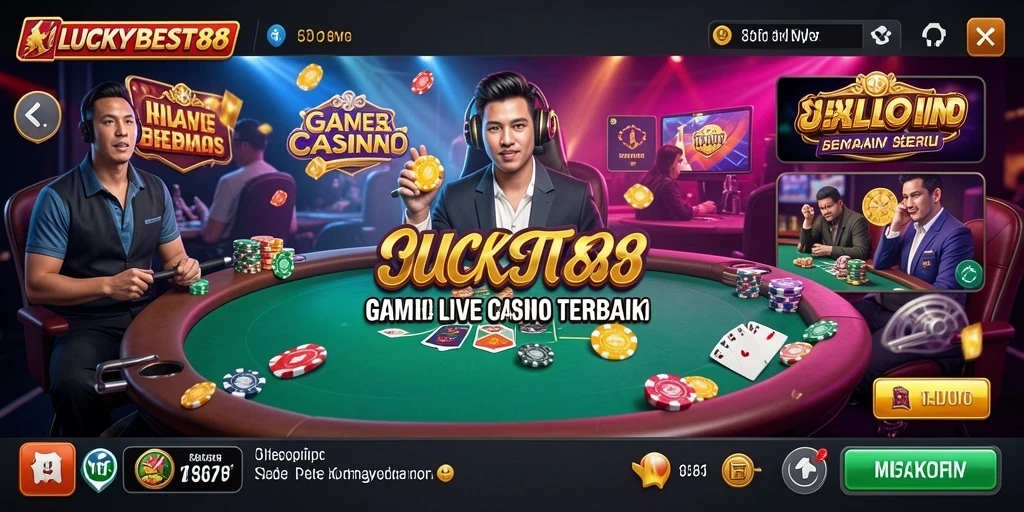 Tampilan gameplay mendebarkan dari LUCKYBEST88 dengan dealer langsung.