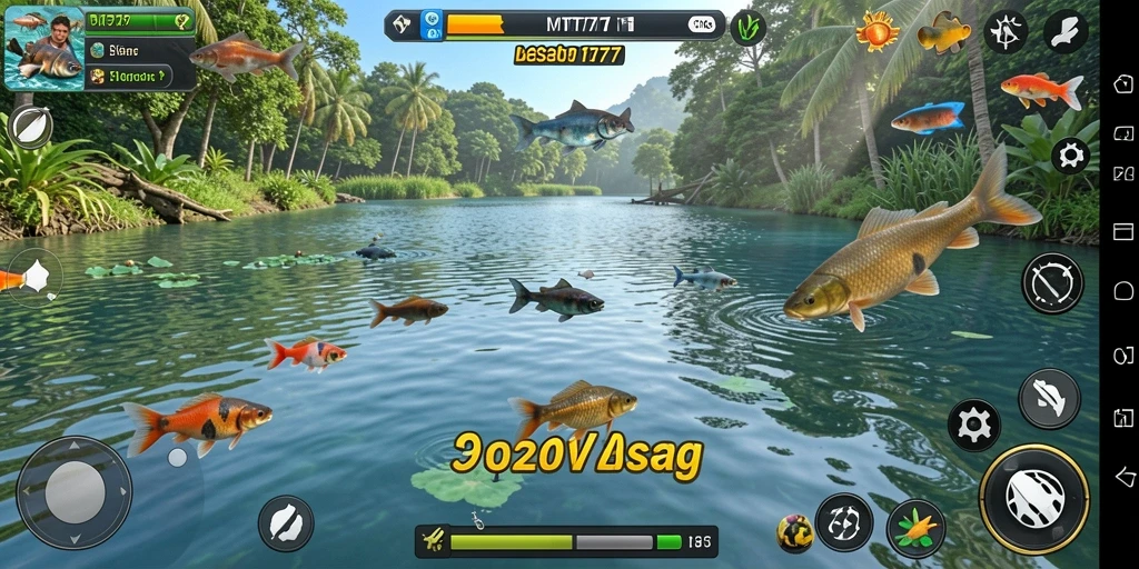 Screenshot MT777 menampilkan pengalaman memancing yang seru dan menantang.