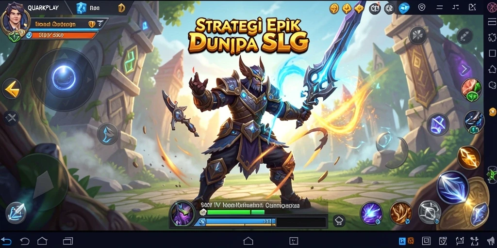 Tampilan dinamis gameplay QUARKPLAY dengan strategi yang mendebarkan.