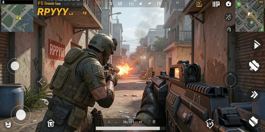 Tampilan seru dari gameplay RPYYY dalam aksi penuh adrenalin.