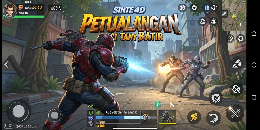 Tangkapan layar SINTE4D menampilkan aksi mendebarkan dalam pertarungan.