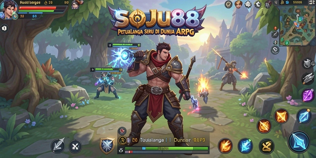 Screenshot gameplay seru saat bertarung di dunia ARPG.