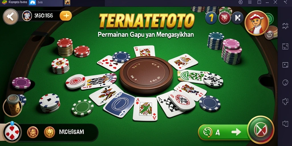 Gameplay seru Gaple di TERNATETOTO yang penuh interaksi.