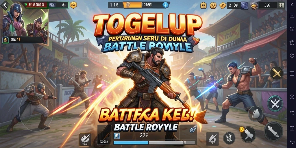 Gameplay seru TOGELUP dalam aksi Battle Royale.
