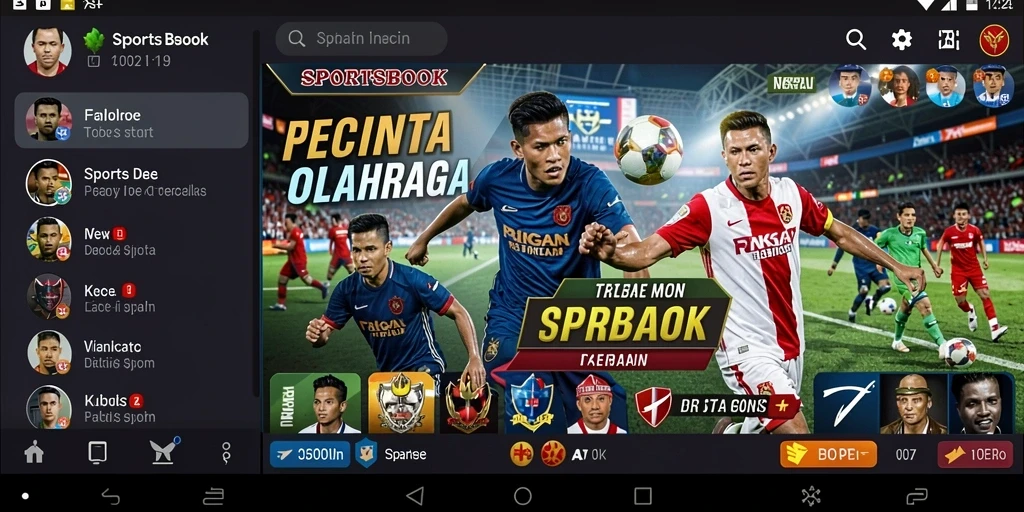 Tampilan gameplay taruhan olahraga di V07 yang seru.