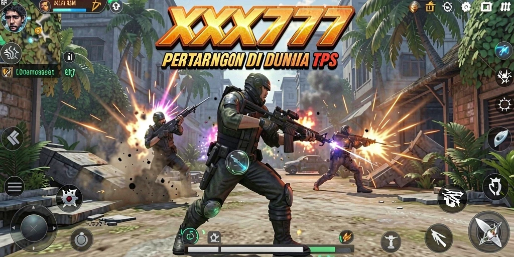 Screenshot menampilkan pertempuran intens di XXX777.